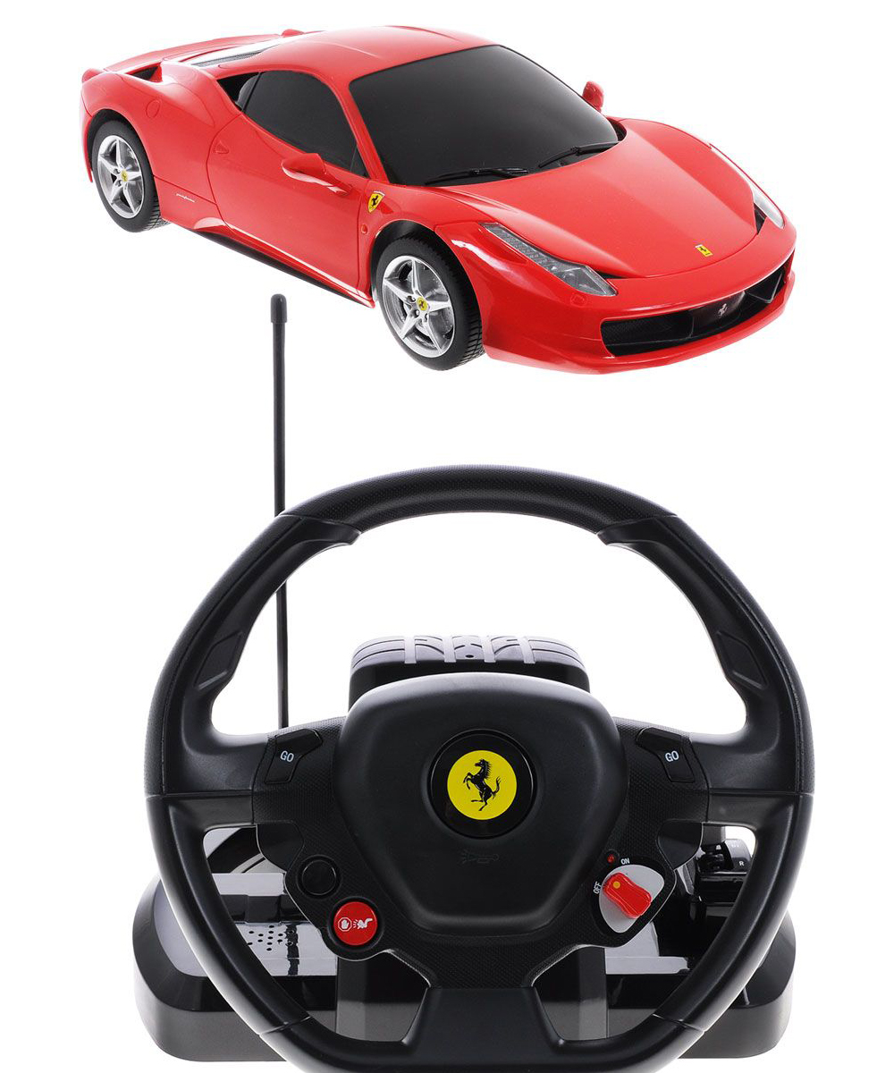 Машину можно пульт управления. Ferrari 458 Italia Rastar. Машинки радиоуправляемые с рулём Растар. Машины Rastar Ferrari 458 на радиоуправлении. Ferrari 458 Italia Радиомашинка.