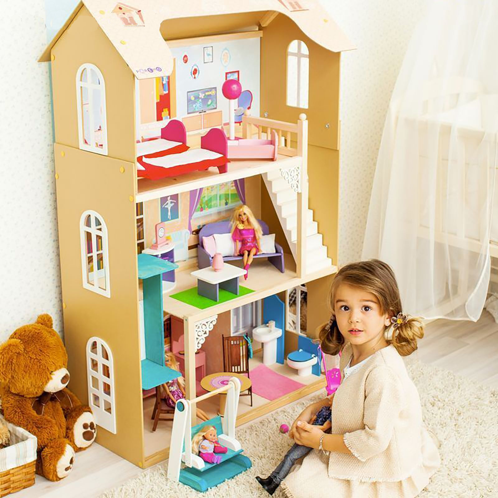 Кукольный дом куклы. Paremo кукольный домик "Грация" pd315-03. Домик Барби Паремо. Домик для Барби Paremo "мечта". Дом Паремо для Барби с мебелью.
