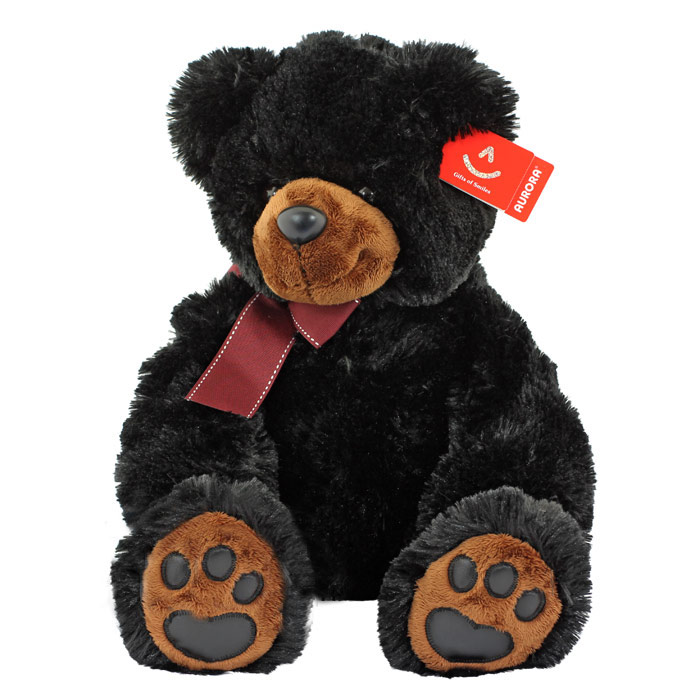Черно плюшевая. Aurora игрушки медведь черный. Мягкая игрушка Aurora медведь чёрный 70 см. Медведь Aurora 50см. Мягкая игрушка Aurora медведь 36 см.