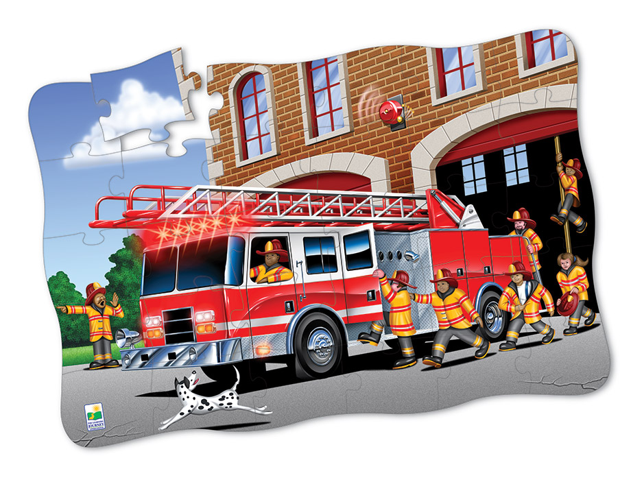 Пазл пожарный. Напольный пазл "пожарная машина" (24 Эл.) Melissa Doug 436. Пазл машины. Пазл пожарная машина для детей.