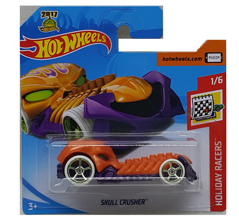 Машинка "Хот Вилс" - Skull Crusher, оранжево-фиолетовая, 1:64.