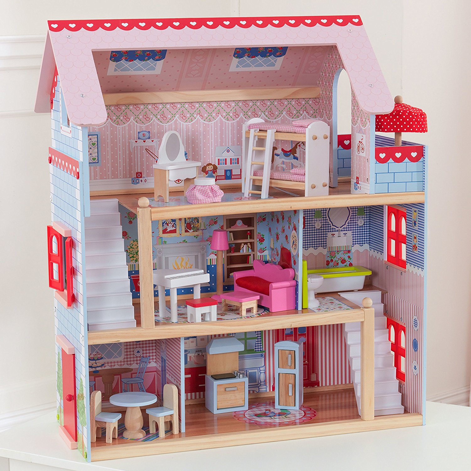 Кукольный дом куклы. Kidkraft открытый коттедж 65054. Кидкрафт домики для кукол.