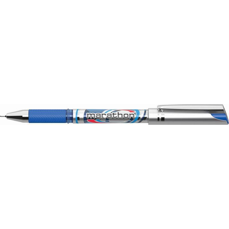 Ручка Marathon шариковая. Ручка 34978. Маратон с синей ручкой.